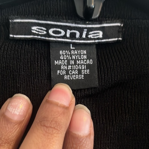 Sonia black and white long sleeve cardigan. - Picture 4 of 5